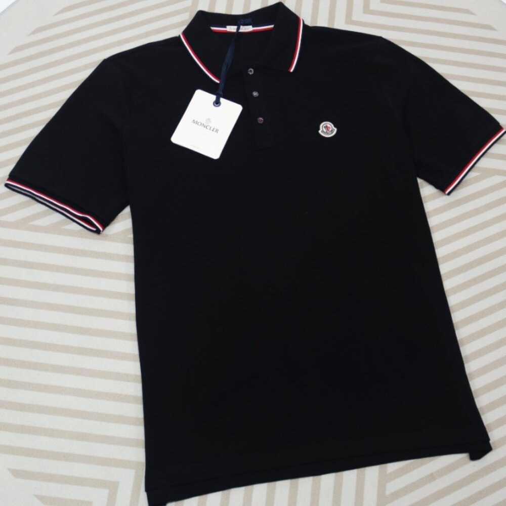 Moncler logo-embroidered polo shirt